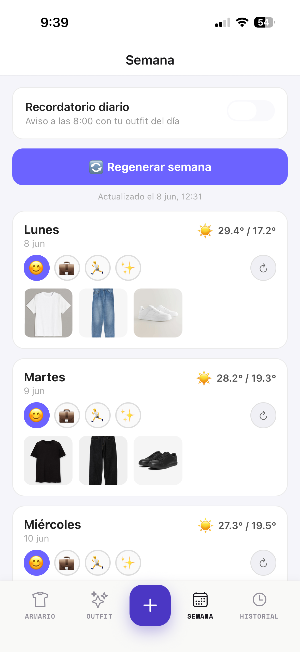 Armario Inteligente - Pantalla 2